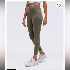 Lululemon Align leggings, Ankle lengths - 25in, Army Green, 6, EUC